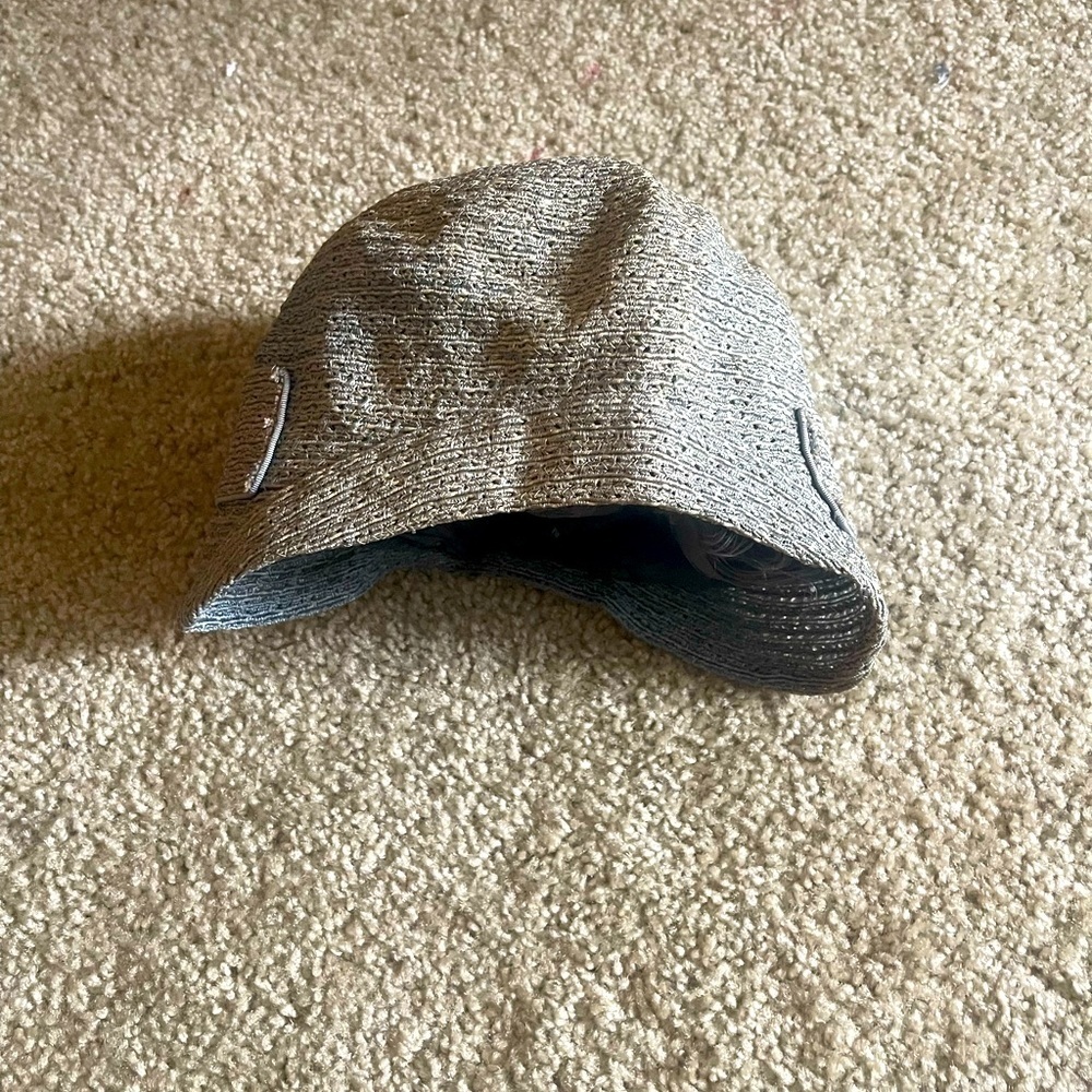 Authentic 1910s Edwardian Woven Cloche Hat – Faded Blue/Grey